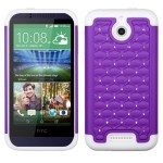 Funda Protector HTC One Desire 510 Mixto Blanco Morado Brillitos (17004401) by www.tiendakimerex.com