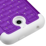 Case Protector HTC One Desire 510 Dual White Purple Shiny Stones (17004401) by www.tiendakimerex.com