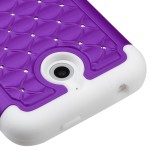 Funda Protector HTC One Desire 510 Mixto Blanco Morado Brillitos (17004401) by www.tiendakimerex.com