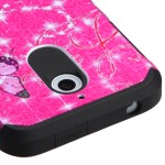 Funda Protector Mixto HTC One Desire 510 Rosa / Negro Estrellas (17004404) by www.tiendakimerex.com