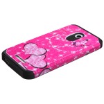 Funda Protector Mixto HTC One Desire 510 Rosa / Negro Estrellas (17004404) by www.tiendakimerex.com