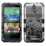 Funda Protector Triple Layer HTC One Desire 510  Plateado / Negro Flores (17004400) by www.tiendakimerex.com