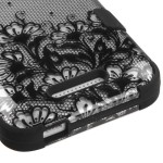 Funda Protector Triple Layer HTC One Desire 510  Plateado / Negro Flores (17004400) by www.tiendakimerex.com