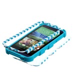 Case Protector Triple Layer  HTC One  Desire 510 White / Aqua Zic Zac (17004399) by www.tiendakimerex.com