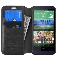 Case Cartera Piel Sintetica HTC One Desire 510 Black