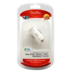 Charger Duplimax car 2 Usb 2.1A white