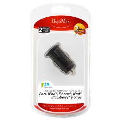 Charger Duplimax car 2 Usb 2.1A black