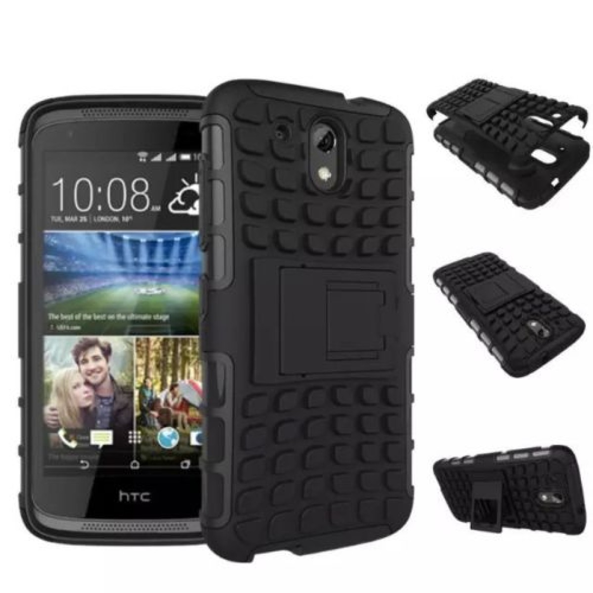 onder ervaring Lounge Case Protector Silicone Dual HTC 526 Black w/kickstand a: 199.00