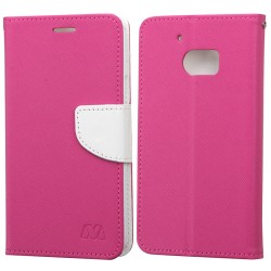 Funda Cartera HTC 10 Rosa / Blanco c/broche