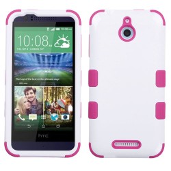 Funda Protector Triple Layer HTC One Desire 510 512 Blanco / Rosa
